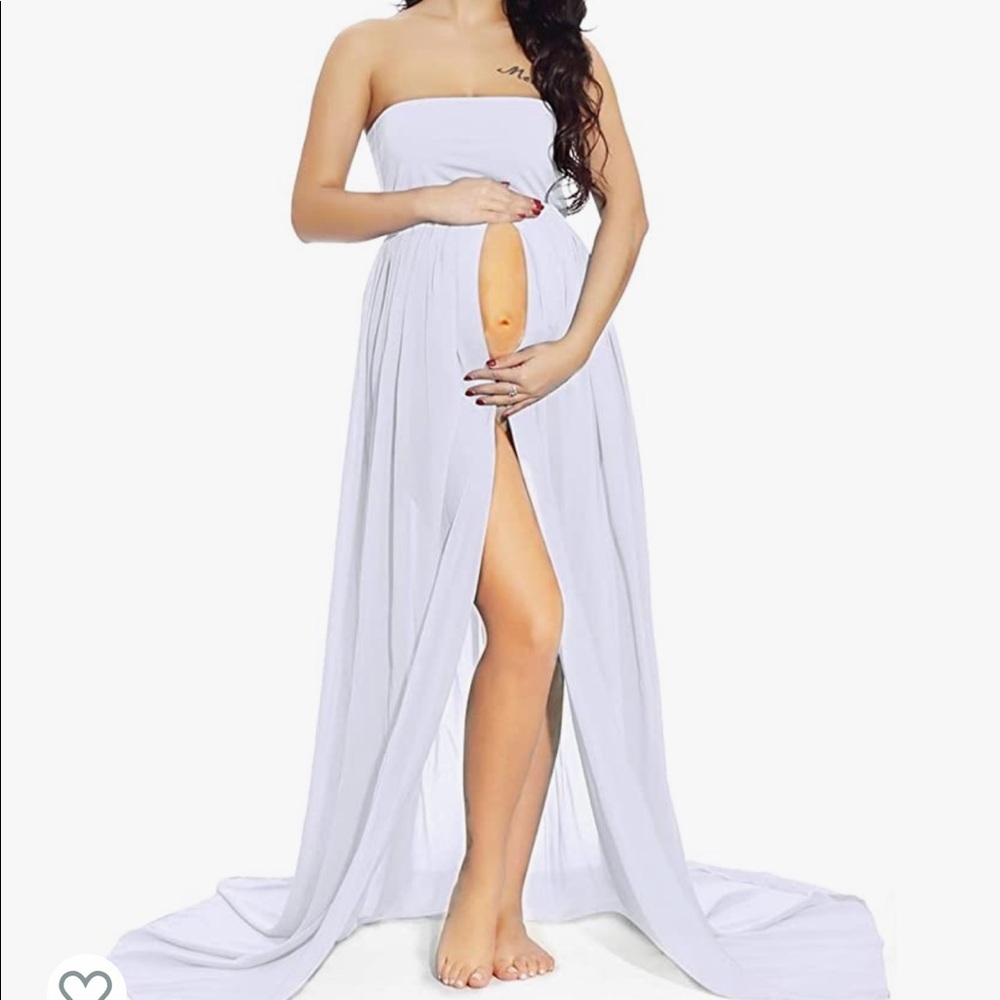 Ziumudy maternity dress WHITE